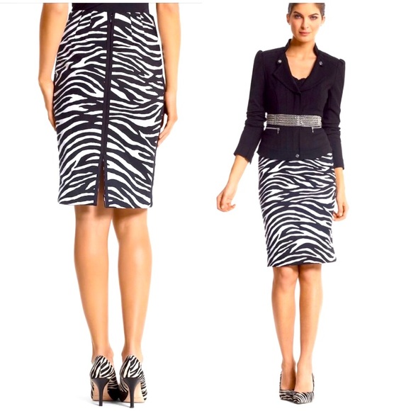 White House Black Market Dresses & Skirts - White House Black Market zebra print pencil skirt